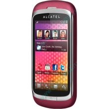Красно-розовый телефон Alcatel One Touch 818 (Жуковский)