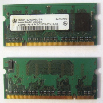 Модуль памяти для ноутбуков 256MB DDR2 SODIMM PC3200 (Жуковский)